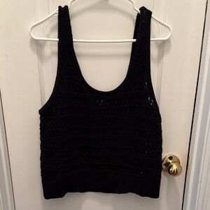 Old Navy Black Crochet Women's Tank Top
